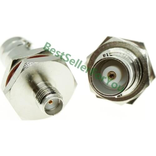 BNC Female To SMA Female Jack O-ring Bulkhead Panel Mount Connector Adapter