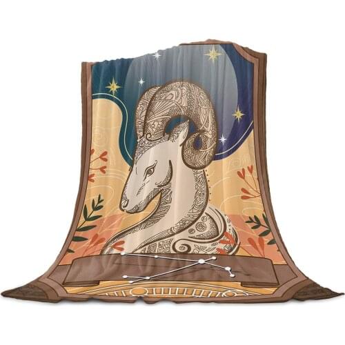 Twelve Constellations Blankets for Beds Home Bedspread Travel Flannel Blanket Throw Blanket for Sofa
