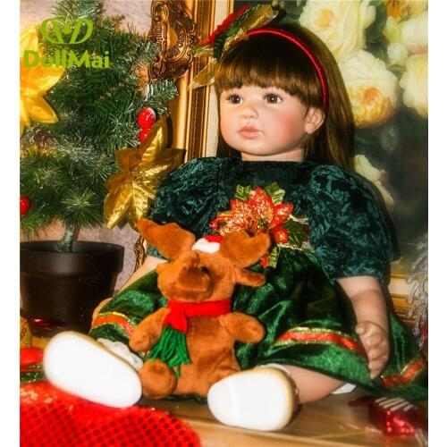 24"/60 cm Bebes reborn menina Silicone Reborn Baby Toddler Princess Girl Dolls Toys for Children Girls Birthday Gift Dolls