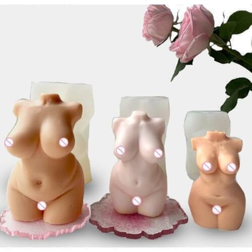 Curvy Figure 3d Thick Sexy Woman Silicone Body Mold For Making Diy Soup Candle Chocolate Plaster Or Epoxy Resin Art Festive Mood