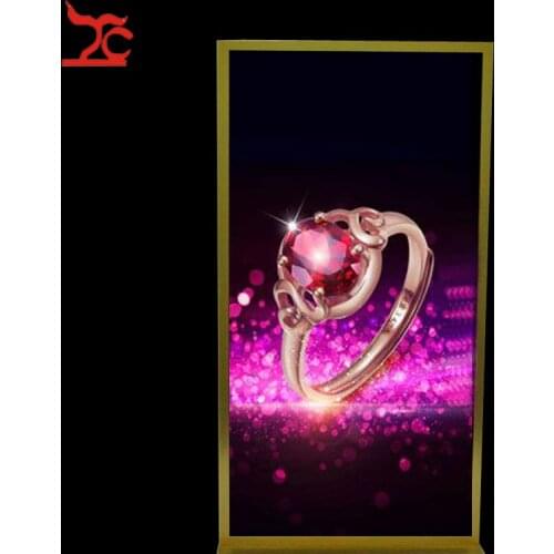 Fine Gold Stainless Steel Window Counter AD Showcase Jewelry Store New Item Advertising Exhibition Publicize Rack Shelf Stand