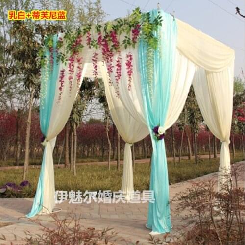 9.8ft * 9.8ft * 9.8ft tiffany square canopy drape wedding decoration wedding stage decor wedding supply,Include Drape and Stand