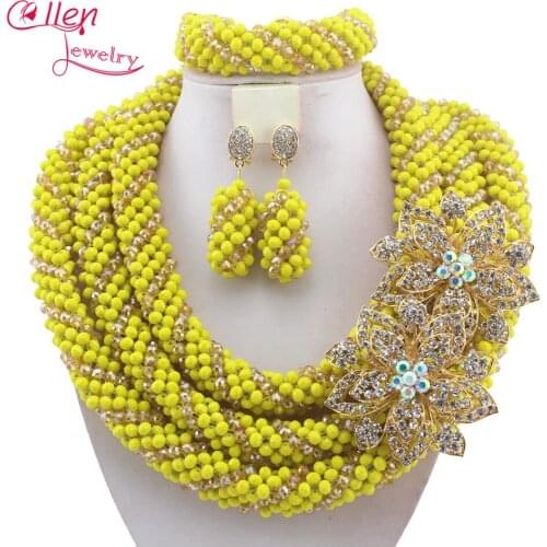 African beads jewelry sets Statement Necklace Jewelry Set Nigerian Wedding Beads Jewelry Set Bridal Statement Jewelry Set W12560