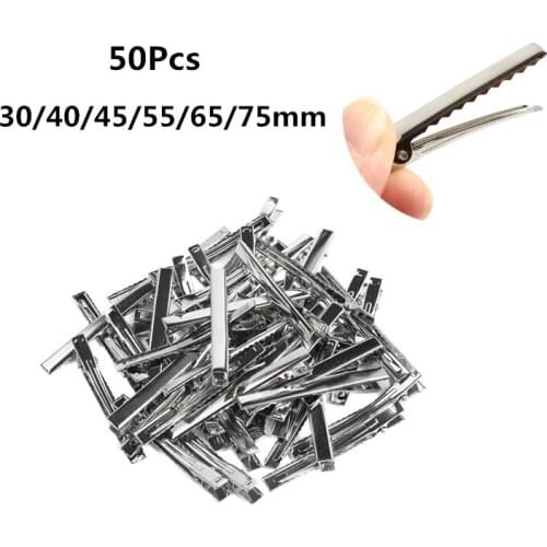50Pcs Multifunction Metal Crocodile Clips Cable Lead Testing Metal Alligator Clips Clamps Hair Clips 30/40/45/55/65/75mm