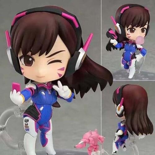 10 cm Overwatch D.VA 847 Anime Game Movable Dolls Deformable Q Version PVC Model Decoration Cute Girl Doll Desktop Decoration