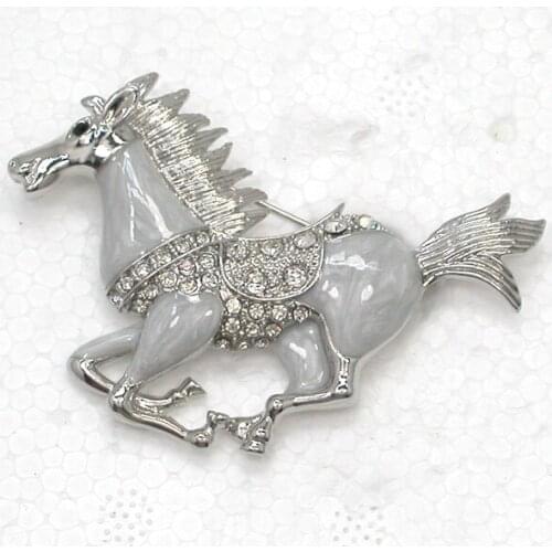 12pcs/lot Wholesale Horse brooch Rhinestone Enamel Pin brooches C101913