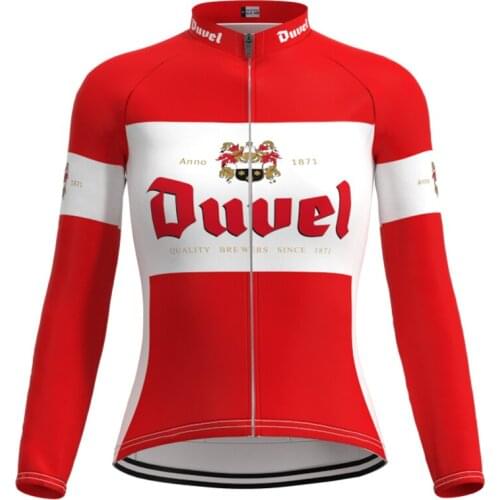 1992 Racing Belgium Duvel Team Woman Retro Cycling Jersey Long Sleeves Clothing Mtb Bike Triathlon Jersey maillot ciclismo mujer