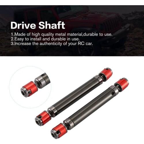 2PCS RC Cars Metal Drive Shaft 105/110-150mm for Axial SCX GMADE RC4WD TRX-4 Rock Crawler Upgraded Parts Accessories