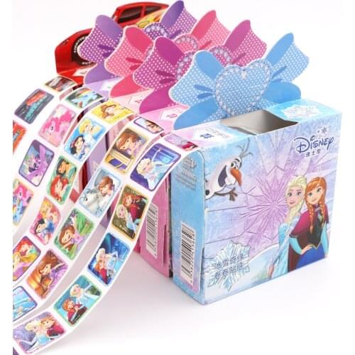 200 posts Disney Stickers Roll up Frozen 2 Elsa And Anna Princess Cartoon Sofia Kids Removable Stickers Makeup Toy
