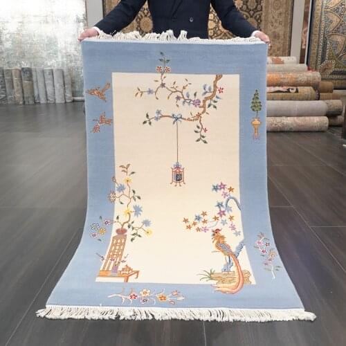 YILONG 3'x4.7' Yilong Carpet Oriental Handmade Chinese Art Decoration Wool area Rug (TJ2018035S)