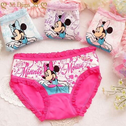 4 Pieces/Lot 2-12Y Children Underwear High Quality Cotton Girls Panties Cute Cat Pattern Kids Boxer Briefs Child Soft girl Pants