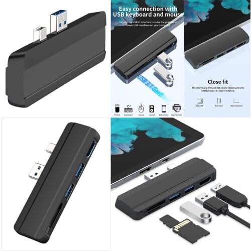 5 in 1 USB Hub Port Adapter for Microsoft Surface Pro 4 Laptop Converters