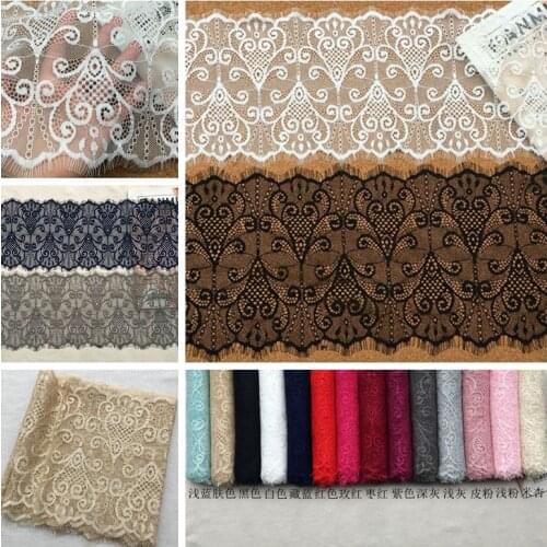18CM width high quality export exquisite eyelash lace lace handmade diy dress skirt material accessories 6meter/lot