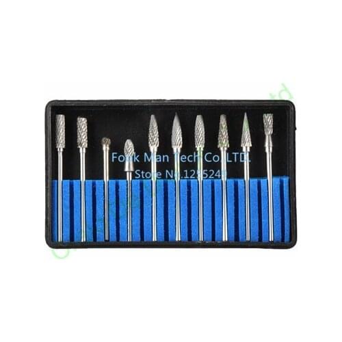 Free Shipping Head 2.34mm Shaft 6mm Tungsten Carbide Burs Set Jewelry Making Tools Sets 10pcs / box