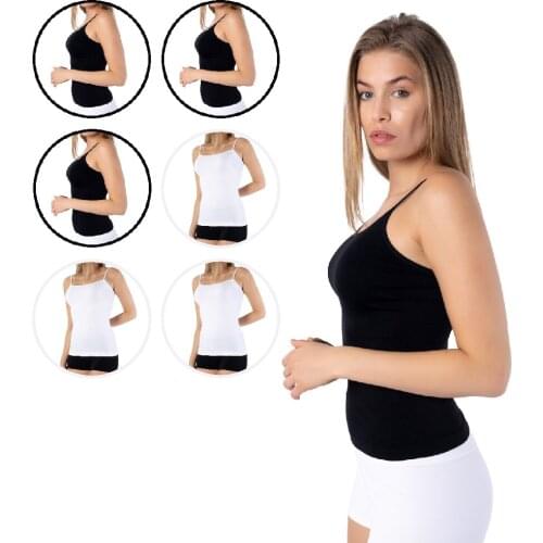FORMeasy 6 Pack 3 White 3 Black Seamless Singlet