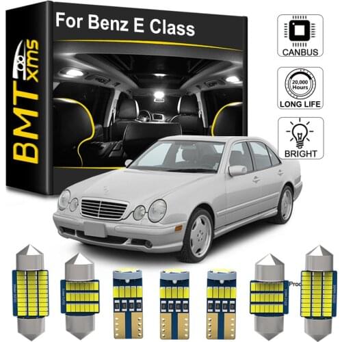 BMTxms 17Pcs Car LED Interior Light Canbus For Mercedes Benz E class W210 Sedan E220 E240 E270 E300 E320 E420 E320 E430 E55 AMG