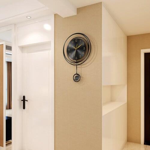 Large Black Silent Wall Clock Creative Living Room Modern Design Wall Clock Nordic Orologio Da Parete Home Decoration BA60WC