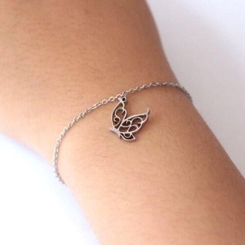 1 Pc Flying Butterfly Stainless Steel Bracelet Cute Bugs Bracelets For Cute Women Girls Kids Fashion Jewelry Lucky Gift