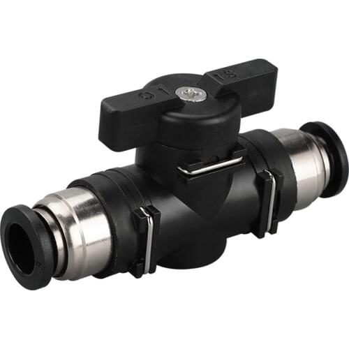 BUC 4mm 6mm 8mm 10mm 12mm Pneumatic Push-in Quick-Connect Joint Manual Valve Rotary Switch Manual Ball Current Limiting