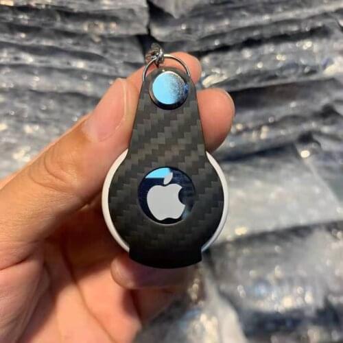 Voor Airtags Case Real Carbon Fiber Slanke Licht Shockproof Stofvrije Opslag Case Voor Apple Airtags Cover