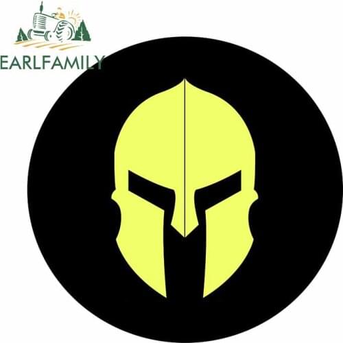 EARLFAMILY 13cm x 12.9cm for Spartan Helmet Decal Bumper Windows Personality RV Car Stickers Occlusion Scratch Windows Graphics