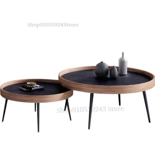 Italian Minimalist Coffee Table Simple Modern Personality Creative Small Apartment Living Room Light Luxury Round Balcony Ins Wi