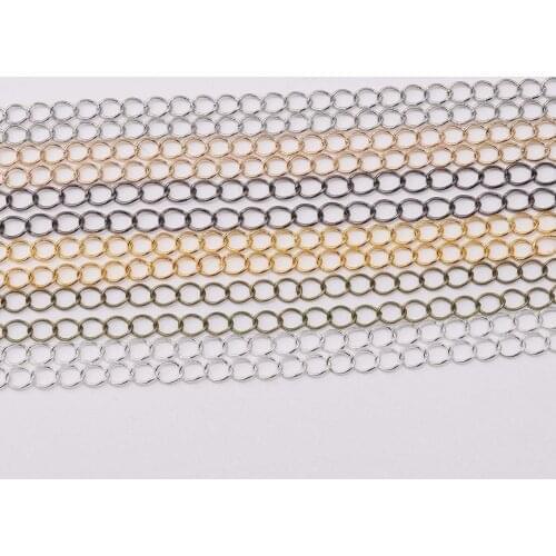 5 10M/Lot Long Open Link Ring Extended Extension Jewelry Chains Tail Extender For DIY Jewelry Making Necklace Finding wholesale