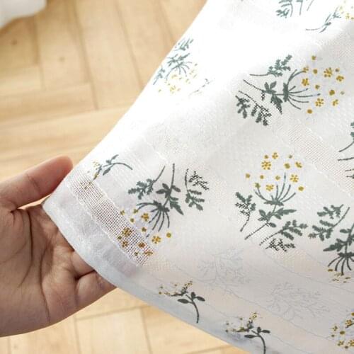 Korean Pastoral Flower Embroidery Rectangular Round Tablecloth Home Party Decor Coffee Tea Table Cover