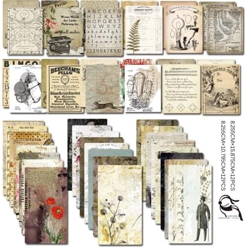 KSCRAFT 24Pcs Double-side Printed Colorful Paper Cards for Scrapbooking DIY Projects/Photo Album/Card Making Crafts