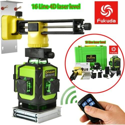 Fukuda 16Lines/12Lines4D Green Laser Level 4000mAh Lithium Battery Self-Leveling Horizontal&Vertical Cross Lines