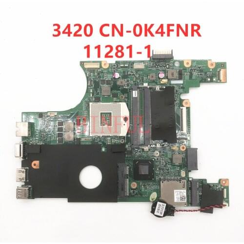 For Dell Vostro V2420 2420 V3420 3420 Laptop motherboard CN-0K4FNR 0K4FNR K4FNR SLJ8F HM75 11281-1 DDR3 100% full Tested