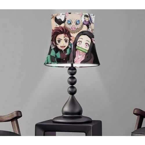 Cartoon Anime Demon Slayer Printed Table Lampshade for Bedroom Living Room Wall Lamp/Floor Lamp Chandelier Lamp Cover Light Shad