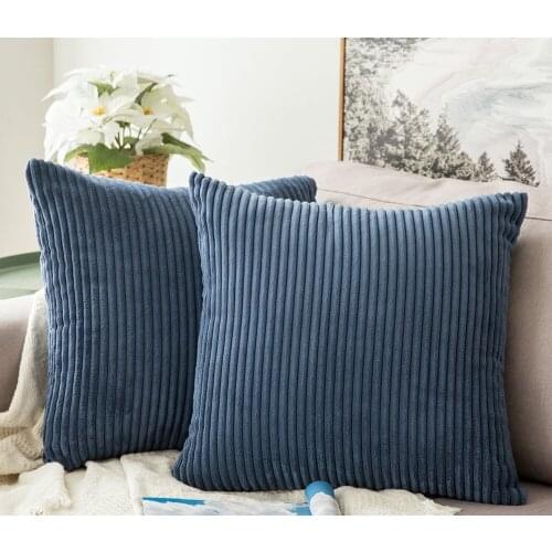 FAROOT New Solid Pillow Case Corduroy Flocking Velvet Cushion Cover Pink Grey Blue Coffee Soft Home Decorative Pillow Cover