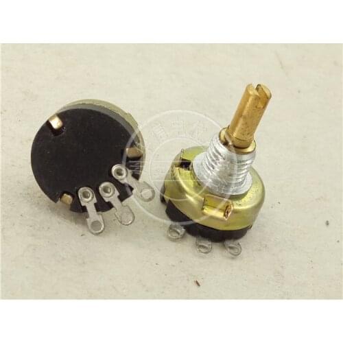 Original new 100% RV12 3K small single potentiometer handle 13MM long circular shaft diameter 3.15MM (SWITCH)