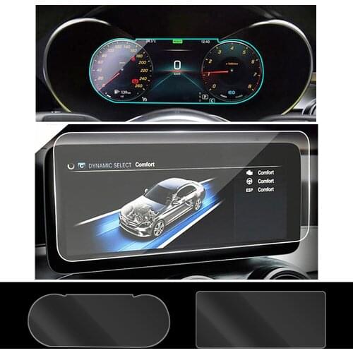 For Mercedes Benz C Class W205 2019-2021 Car Dashboard Instrument GPS Navigation LCD Screen Tempered Glass Protective Film