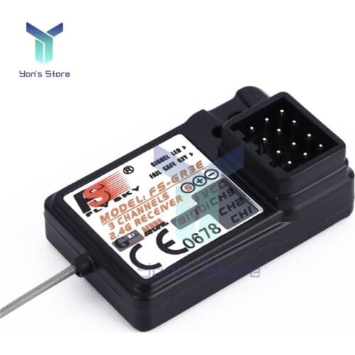 Flysky FS-GR3E 3 Channels 2.4G Receiver UAV Accessories with Failsafe GT3B GR3C Waterproof for RC Car Truck GT3 GT2 Transmitter