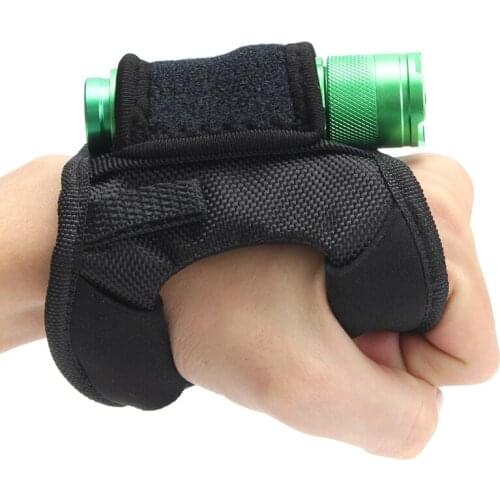 Durable Hand Free Light Holder Glove portable Diving Dive Underwater Torch holster Flashlight gloves with magic sticker buckle