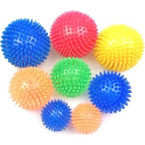 S/M/L Pet Dog Ball Squeak Dog Toys For Golden Retriever Dogs Spiked Ball TPR Dog Toy Balls Spike Ball Dog игрушки для собак