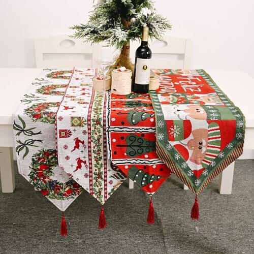 Christmas Decorations Knitwear Table Flags Christmas Tablecloth Dinning Table Decoration Table Runners Table Decor