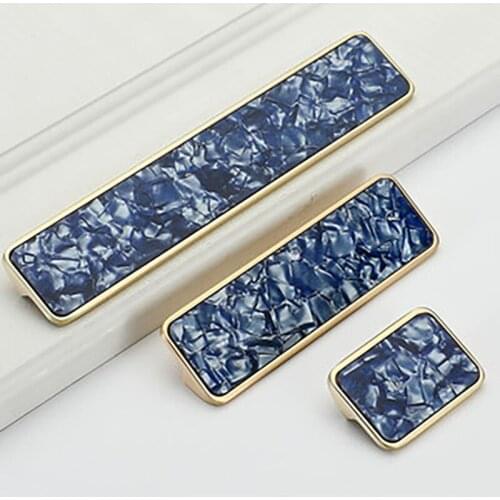 Zinc Alloy Cabinet Handle Acrylic Furniture Handles for Drawer Wardrobe Shell Appearance Knobs Bedroom Bathroom Door Hardware