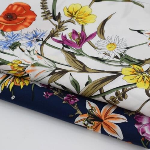 Rural wind flowers bloom reactive dyeing pure cotton fabric for dress shirt tissus au meter tissu telas tecido shabby chic DIY