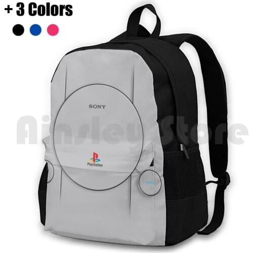 Playstation Classic Outdoor Hiking Backpack Waterproof Camping Travel Playstation Retro Logo Ps1 Ps Psone One Low Poly Poly Low