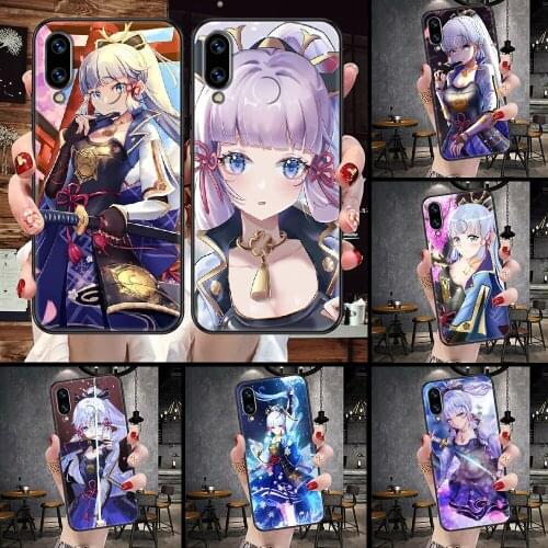 Kamisato Ayaka Genshin Impact Phone Case For Huawei Honor 6A 7A 7C 8A 8X 8 9 9X 10 10i 20 Lite Pro black luxury shell soft cover
