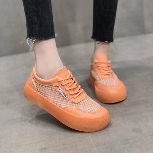 Ultra Light Women Tennis Shoes Breathable Mesh Sneakers Outdoor Lace-up Antislip Sport Shoes Gym Shoes Ladies Trainers Jogging