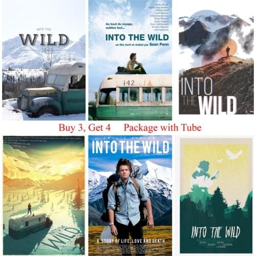 Into The Wild Posters Movie Wall Stickers White Coated Paper Prints Home Decoration Livingroom Bedroom Bar Home Art Brand