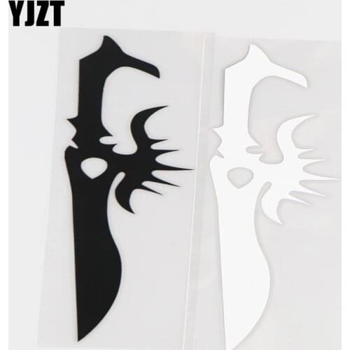 YJZT 4.6CM×15.0CM Creative And Exquisite Car Sticker Vinyl Body Decoration Decal Cartoon Weapon Quick Knife 1C-0162