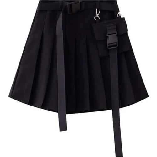 Skirts Womens 2020 Harajuku Style Workwear Skirt Pleated Skirt Short Skirt Undefined Vintage Mini Skirt High-Waisted Skirt