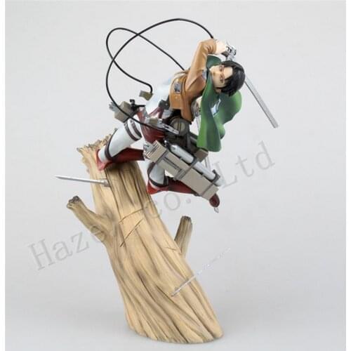Green Japanese Anime Attack On Titan Levi Trunk Stand Battle Edition Figure