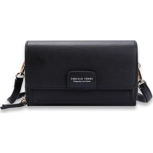 Women Leather Mini Shoulder Bag Fashion Long Wallet Crossbady Bag Luxury Designer Mobile Phone Holder