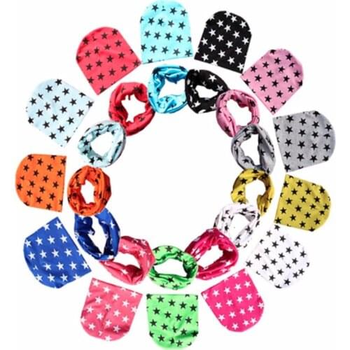 1 Set Winter Autumn Crochet Baby Hat Girl Boy Cap Cotton Scarf Beanie Star Infant Kids toddlers Children New Snood Soft Warm